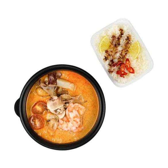 Суп Том Ям с креветкой и морепродуктами
